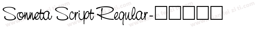 Sonneta Script Regular字体转换